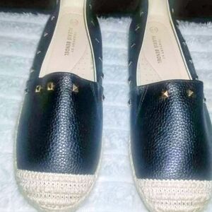 Black Studded Women's Slip on Shoes